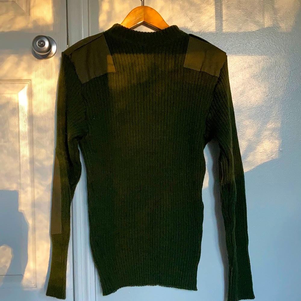 Military Style Medium Green Sweater